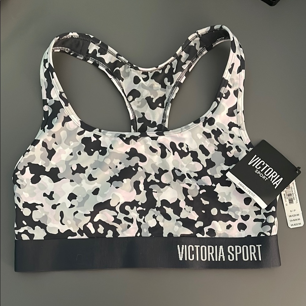 PINK Victoria's Secret Black and White Patterned Bra